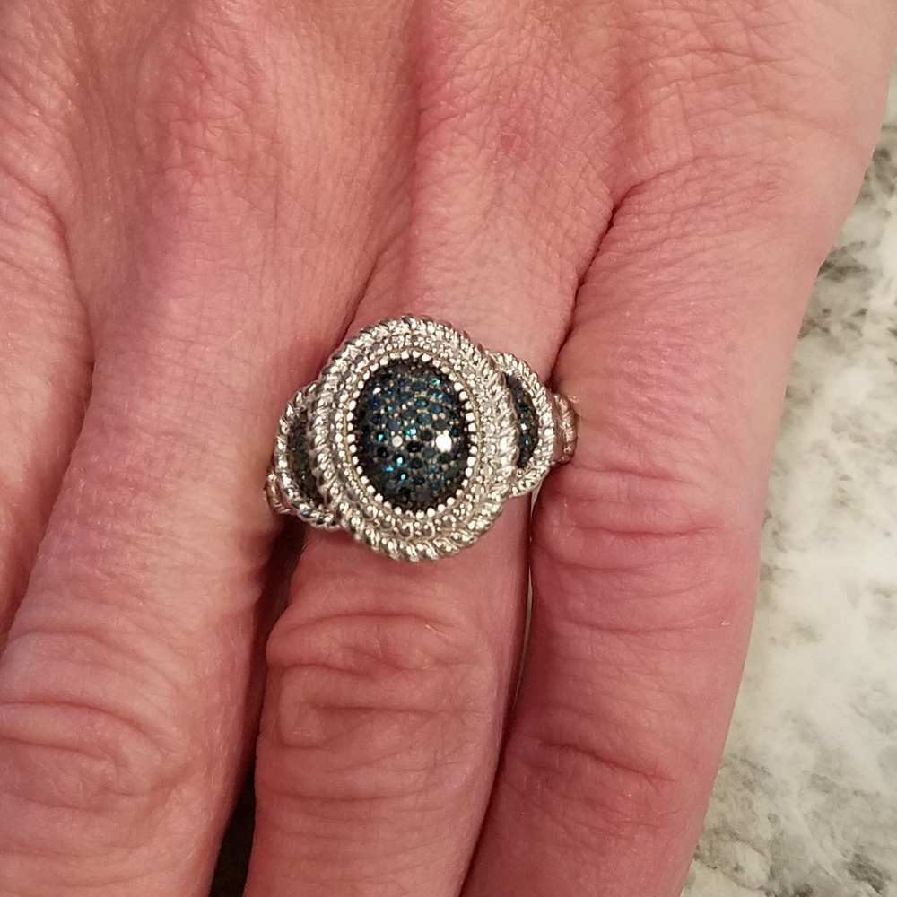 Blue sapphire ring - Picture 2 of 2